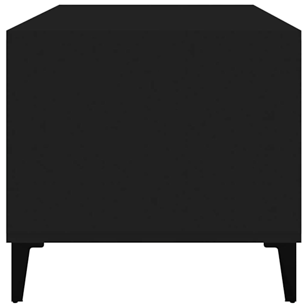 vidaXL Soffbord svart 90x49x45 cm konstruerat trä Svart