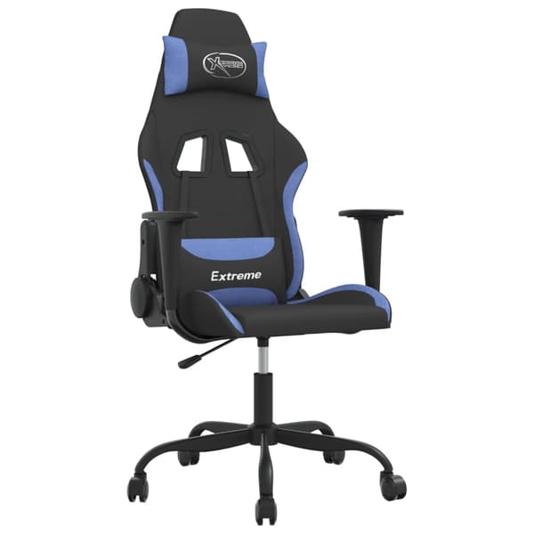 vidaXL Gamingstol svart och blå tyg Blå