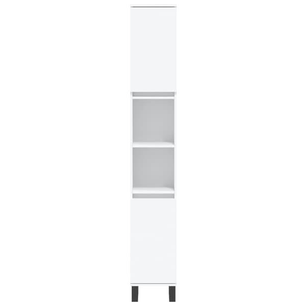 vidaXL Badrumsskåp vit 30x30x190 cm konstruerat trä Vit