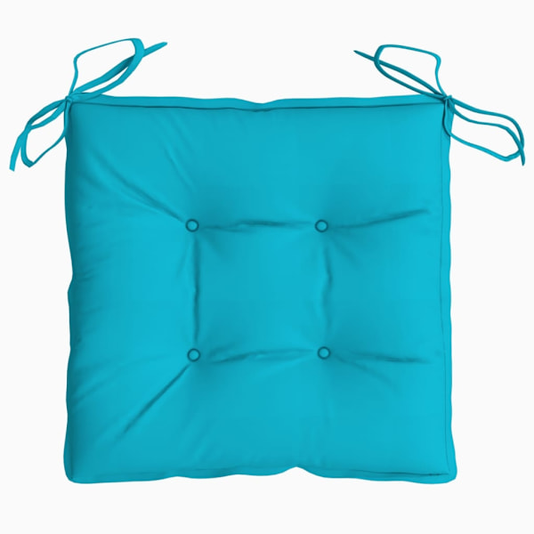 vidaXL Stolsdynor 6 st turkos 40x40x7 cm tyg Turkos
