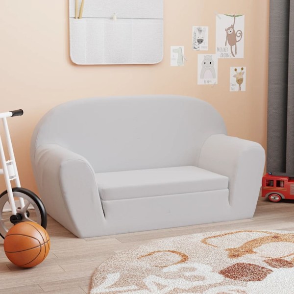 vidaXL Bäddsoffa för barn grå grå