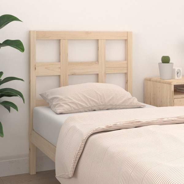 vidaXL Sänggavel 95,5x4x100 cm massiv furu Brun