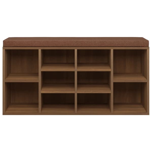 vidaXL Skobänk brun ek 103x30x48 cm konstruerat trä Brun