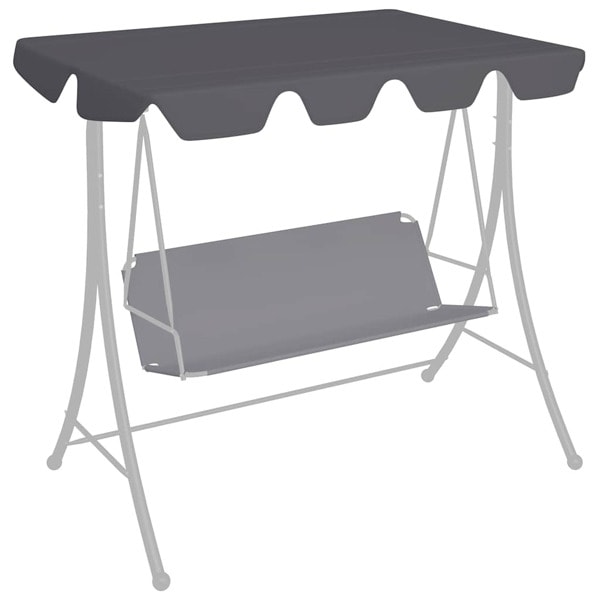 vidaXL Reservtak för hammock antracit 188/168x145/110cm Antracit