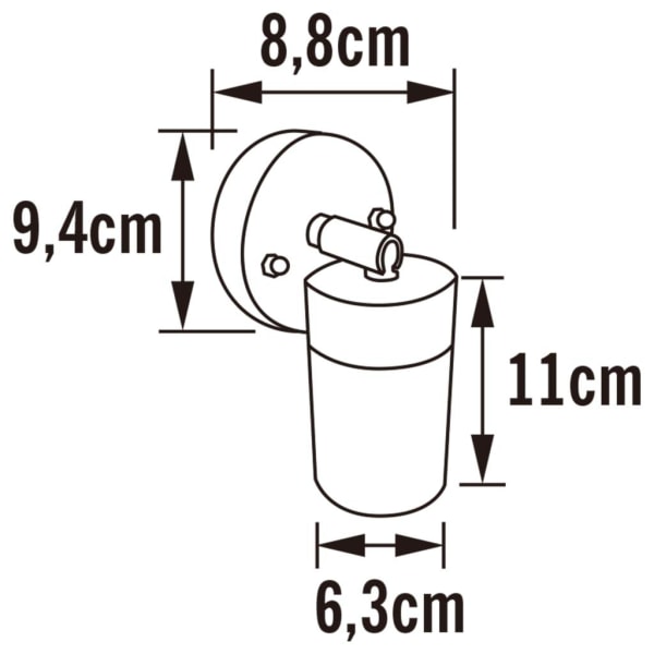 KONSTSMIDE Vägglampa Modena justerbart 1x7W matt svart Svart