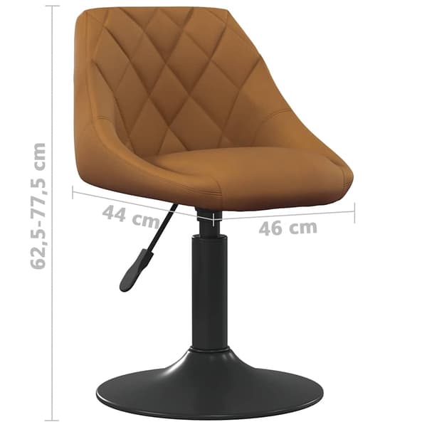 vidaXL Barstol brun sammet Brun