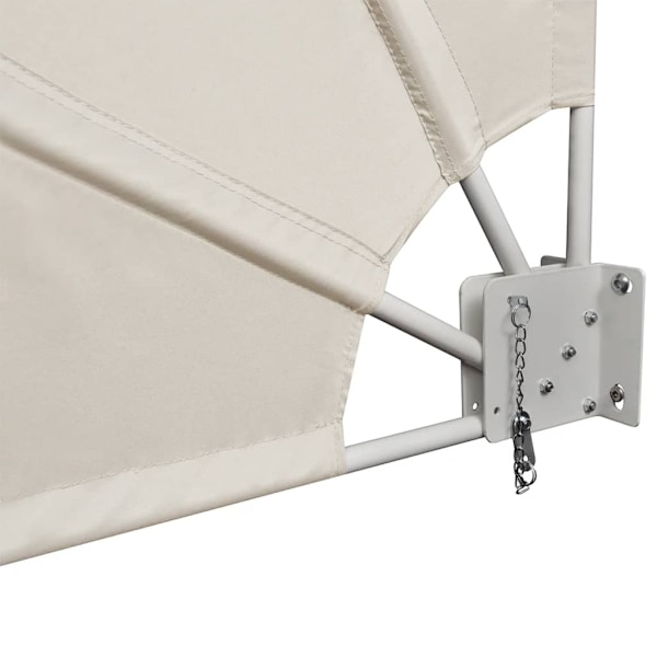vidaXL Vindskydd för altan hopfällbar 140 x cm Krämfärg Creme