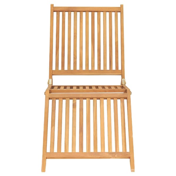 vidaXL Solsäng massiv teak Brun