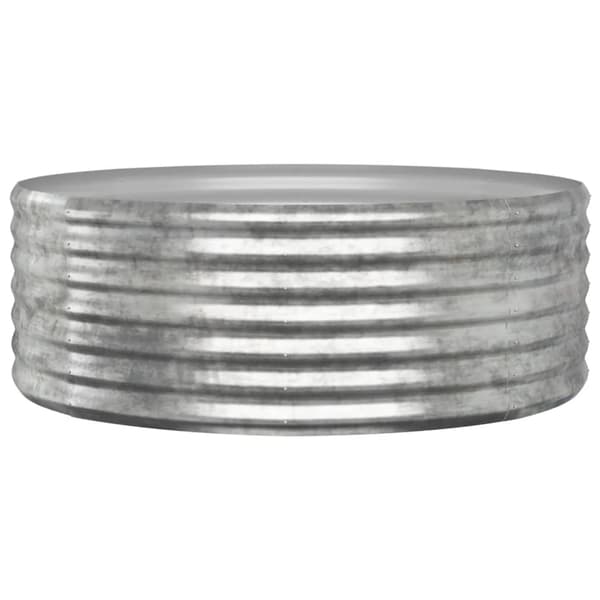 vidaXL Odlingslåda galvaniserat stål 100x100x36 cm silver Silver