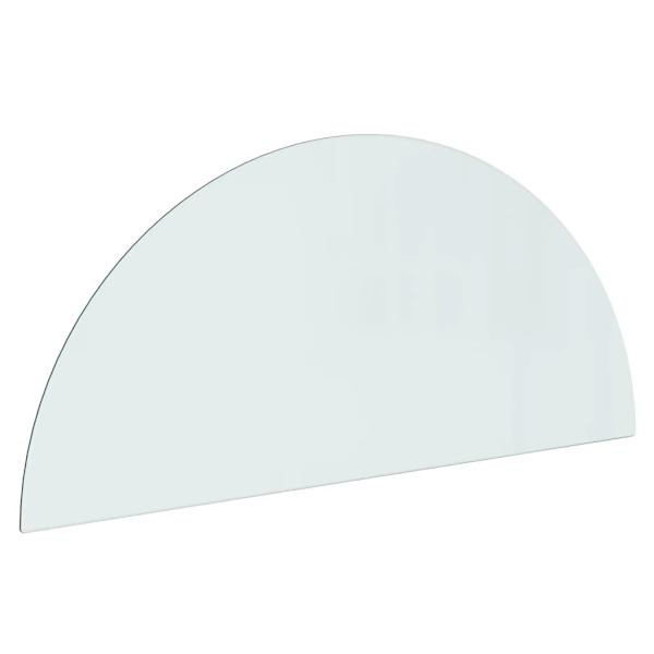 vidaXL Glasskiva för öppen spis halvrund 1200x500 mm