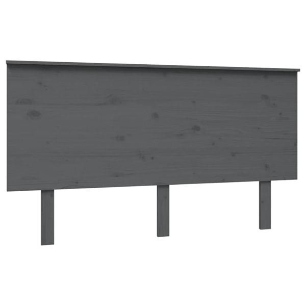 vidaXL Sänggavel grå 144x6x82,5 cm massiv furu Grå