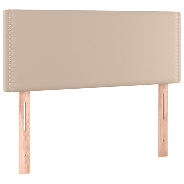 vidaXL Ramsäng med bäddmadrass cappuccino 90x190 cm konstläder Brun