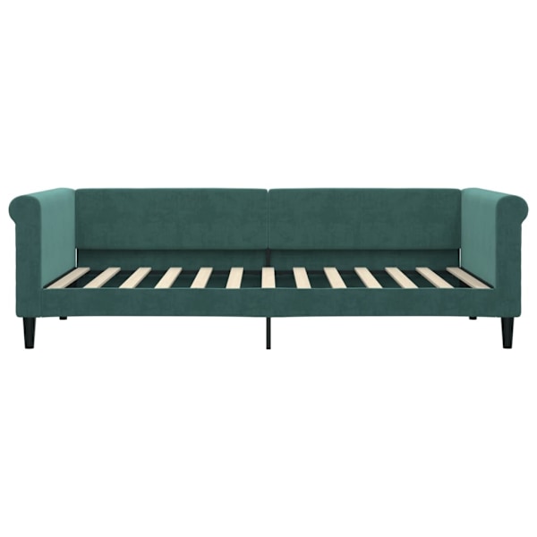vidaXL Dagbädd utdragbar med lådor mörkgrön 90x200 cm sammet Grön