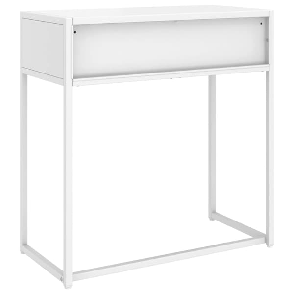 vidaXL Konsolbord vit 72x35x75 cm stål Vit