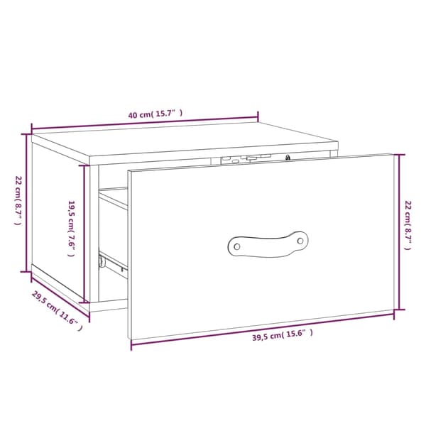 vidaXL Väggmonterade sängbord 2 st vit 40x29,5x22 cm Vit