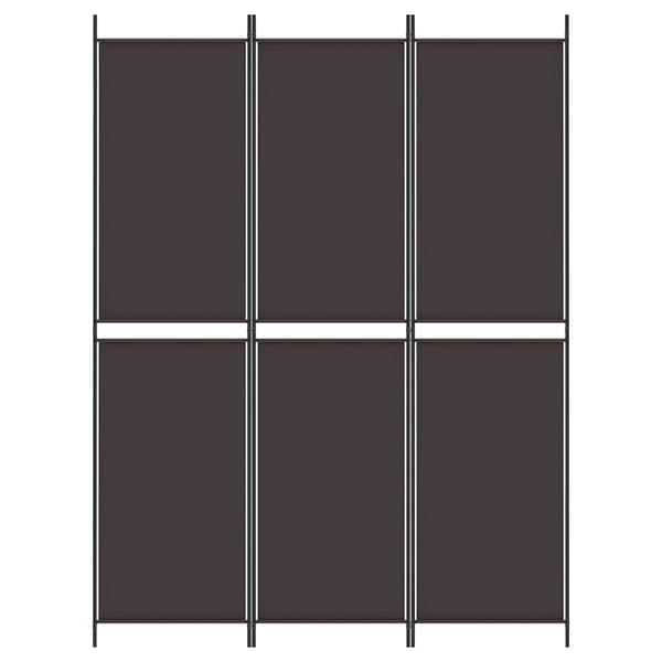 vidaXL Rumsavdelare 3 paneler 150 x 200 cm brun tyg Brun