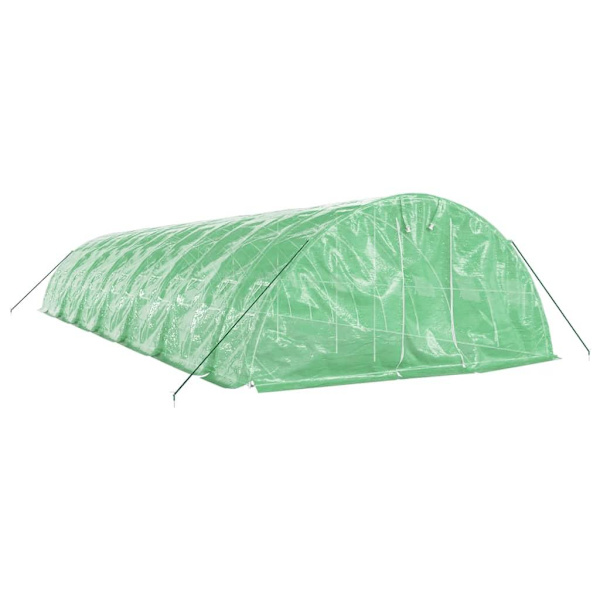 vidaXL Växthus med stålram grön 70 m² 14x5x2,3 m Grön