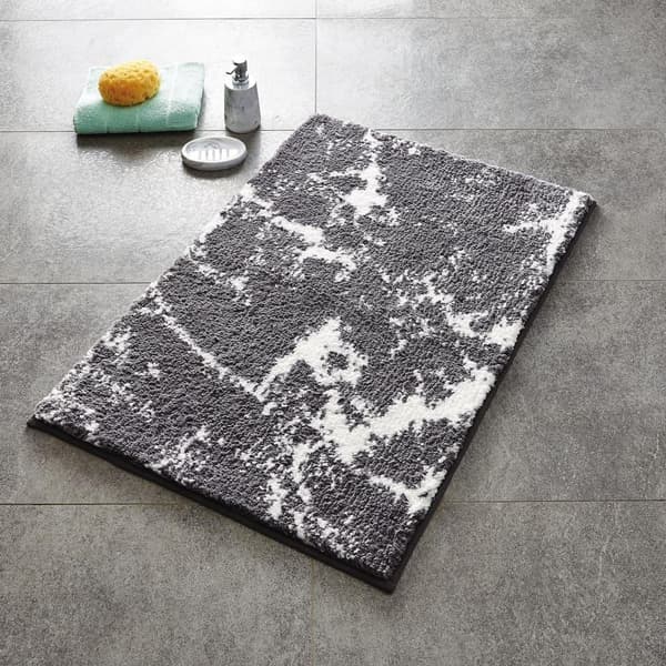 RIDDER Badrumsmatta Marmor gråvit 90x60cm grå