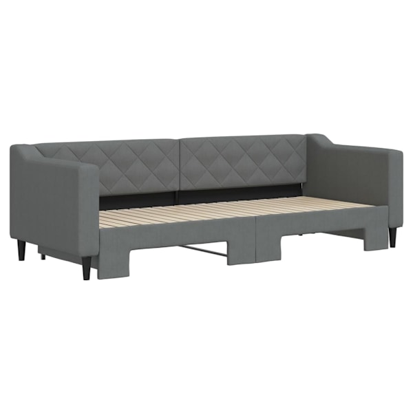 vidaXL Dagbädd utdragbar mörkgrå 80x200 cm tyg Grå
