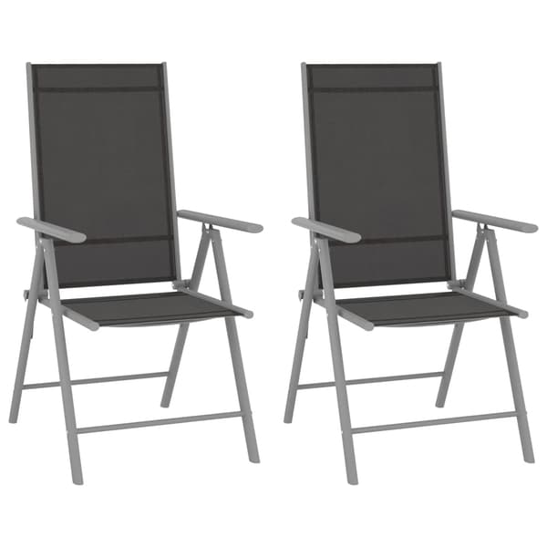 vidaXL Caféset 3 delar aluminium och textilen silver Silver
