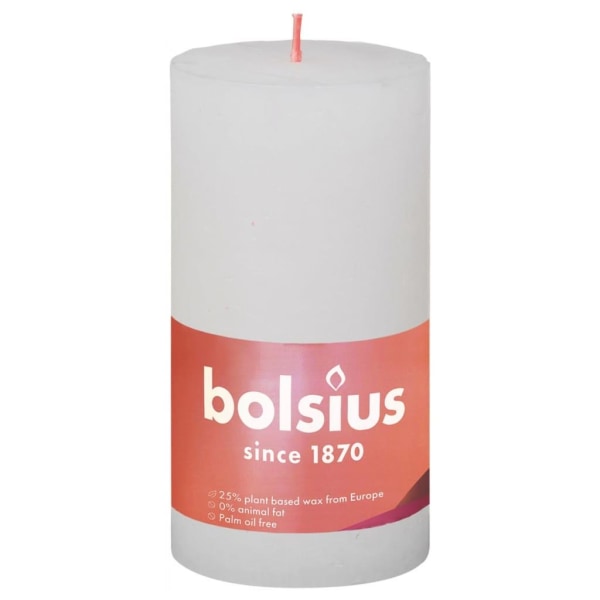 Bolsius Rustika blockljus 4-pack 130x68 mm molnvit Vit