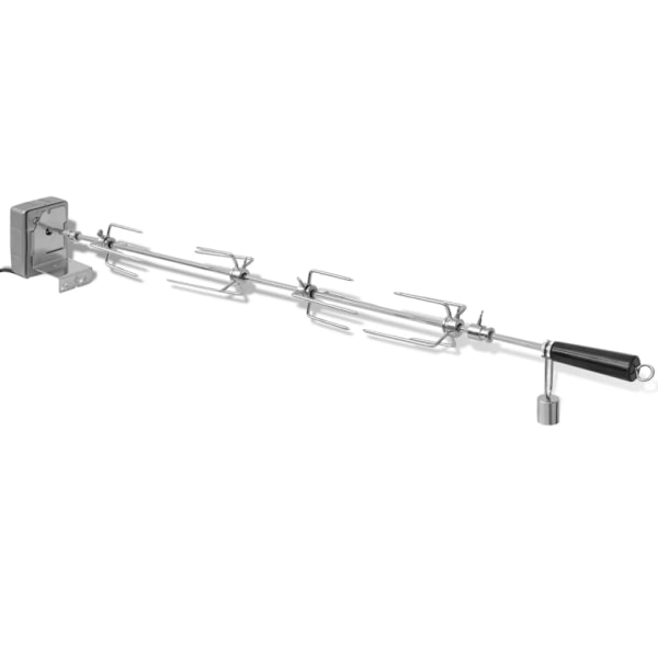 vidaXL Grillspett med motor stål 1000 mm Silver