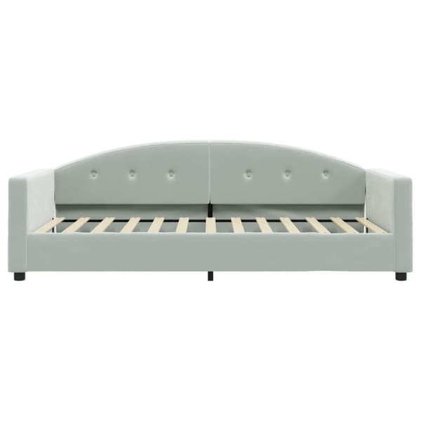 vidaXL Dagbädd ljusgrå 90x200 cm sammet Grå