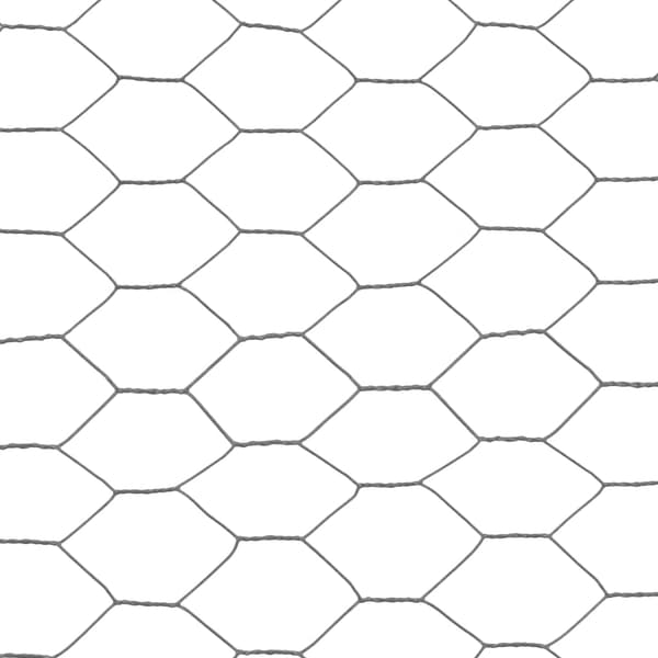 vidaXL Hönsnät stål med PVC-beläggning 25x1,2 m grå grå