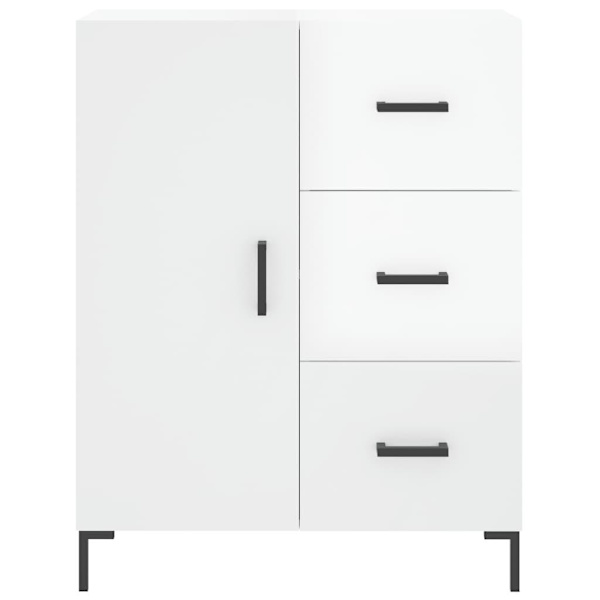 vidaXL Högskåp högglans vit 69,5x34x180 cm konstruerat trä Vit