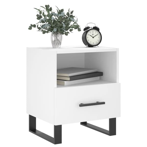 vidaXL Sängbord vit 40x35x47,5 cm konstruerat trä Vit