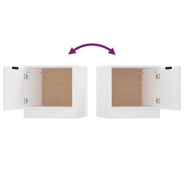 vidaXL Sängbord 2 st vit 40x39x40 cm Vit
