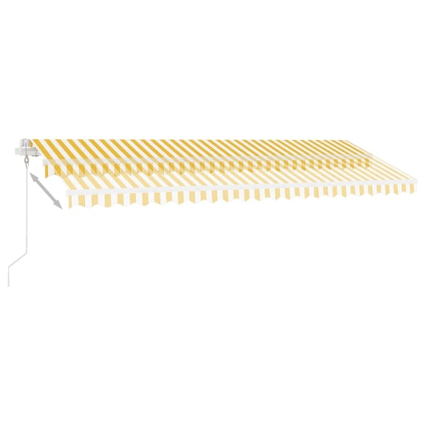 vidaXL Fristående markis automatisk 500x300 cm gul/vit Gul