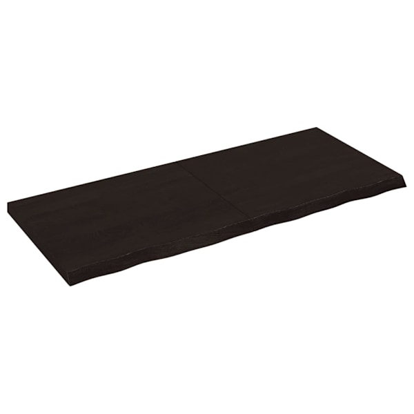 vidaXL Bordsskiva mörkbrun 120x50x(2-4) cm behandlad massiv ek Brun