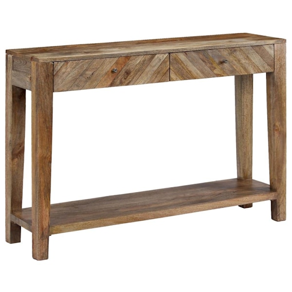 vidaXL Konsolbord massivt mangoträ 118x30x80 cm Brun
