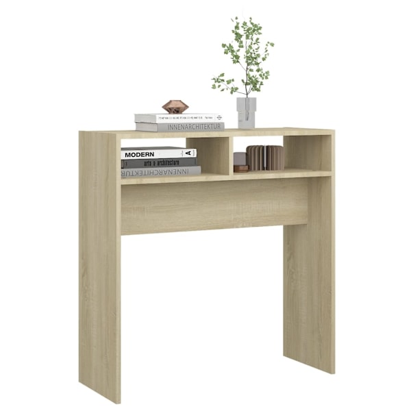 vidaXL Avlastningsbord sonoma ek 78x30x80 cm konstruerat trä Brun