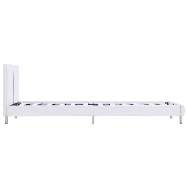 vidaXL Sängram vit konstläder 90x200 cm Vit