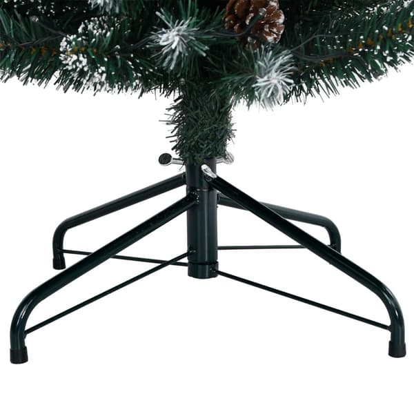 vidaXL Plastgran smal 150 LEDs 150 cm Grön