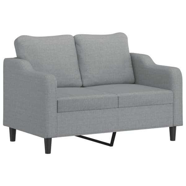 vidaXL Soffgrupp med kuddar 3 delar ljusgrå tyg Grå