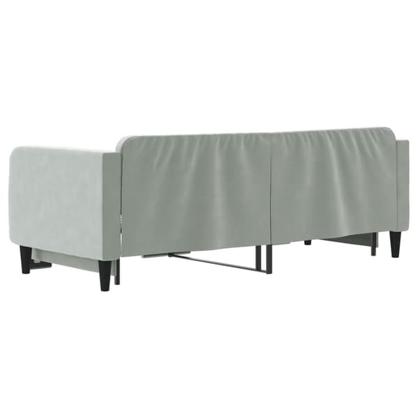 vidaXL Dagbädd utdragbar ljusgrå 80x200 cm sammet Grå