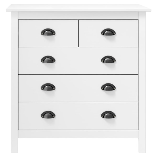 vidaXL Skänk Hill vit 79x40x80 cm massiv furu Vit