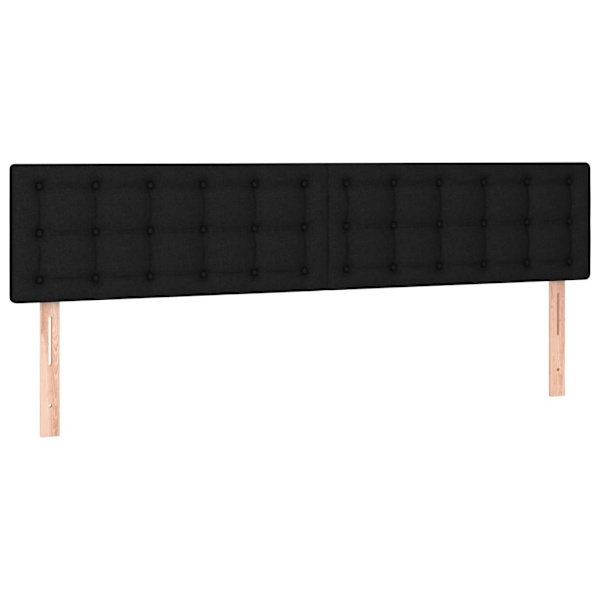 vidaXL Ramsäng med madrass svart 180x200 cm tyg Svart