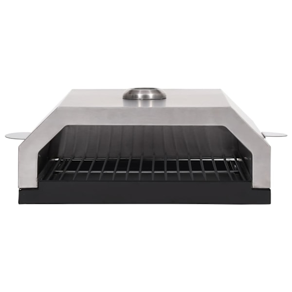 vidaXL Pizzaugn med keramisk sten för gas/kol-grill multifärg