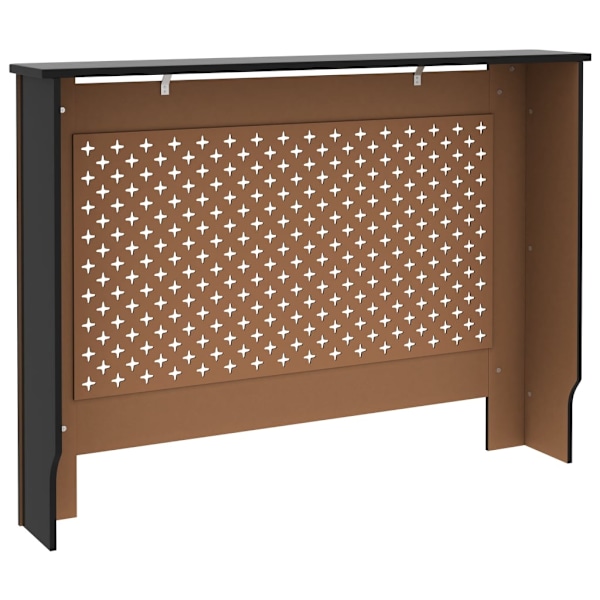 vidaXL Elementskydd svart 112x19x81,5 cm MDF Svart
