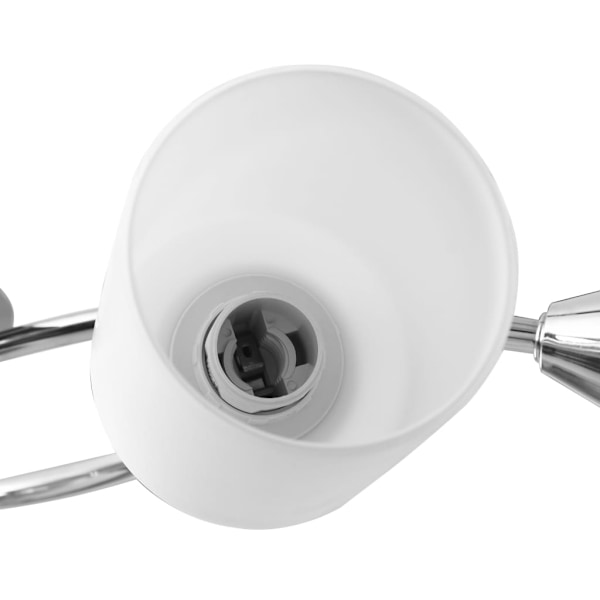vidaXL Taklampa med keramikskärmar för 5 E14-lampor vit kon Vit