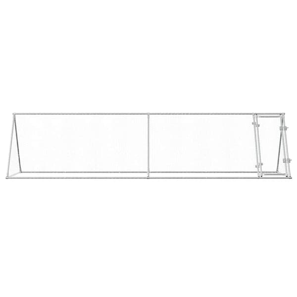 vidaXL Hönsbur silver 400x105x91 cm galvaniserat stål Silver