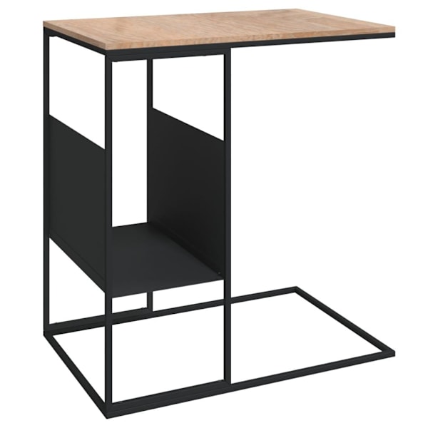 vidaXL Sidobord svart 55x36x59,5 cm konstruerat trä Svart