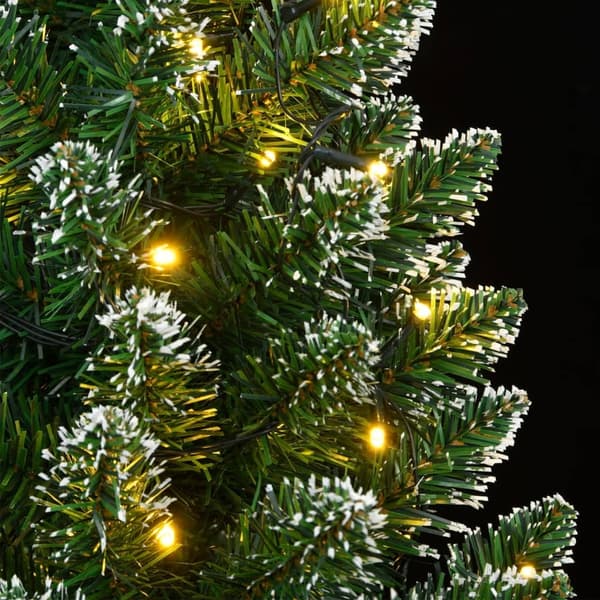 vidaXL Plastgran smal 150 LEDs 120 cm Grön