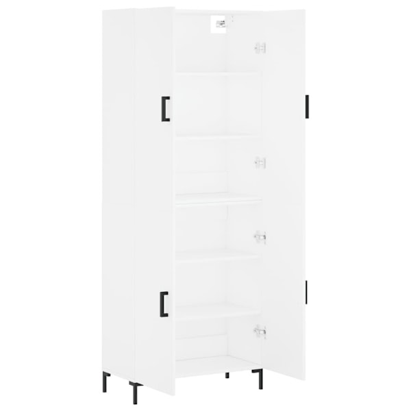vidaXL Högskåp vit 69,5x34x180 cm konstruerat trä Vit
