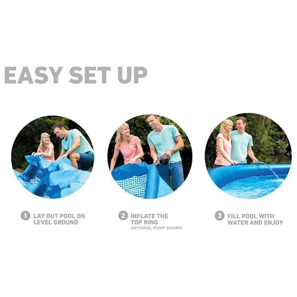 INTEX Pool Easy Set med filtersystem 457x84 cm Blå