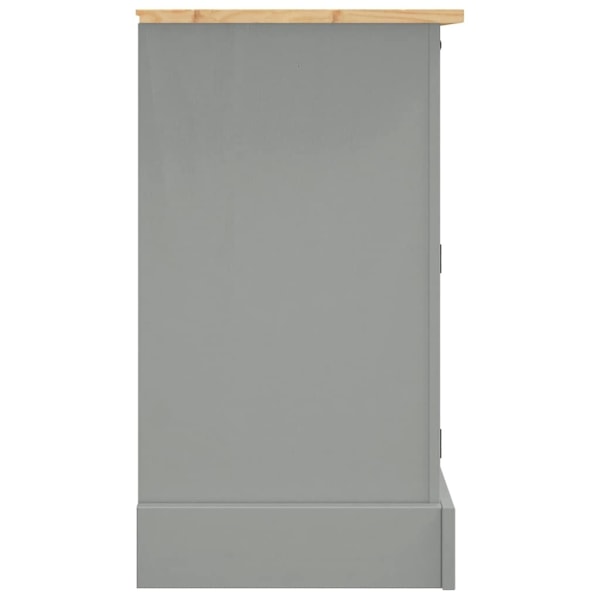 vidaXL Skänk Corona grå 112x43x78 cm massiv mexikansk furu Grå